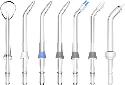 Water Flosser & Ultrasonic Electric Toothbrush Combo 2411WF, Water Flosser Replacement Tips, 7 Pcs,White