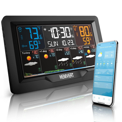 WiFi Weather Station with Wireless Indoor Outdoor Thermometer