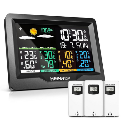 Wireless Weather Station with 3 Outdoor Sensors