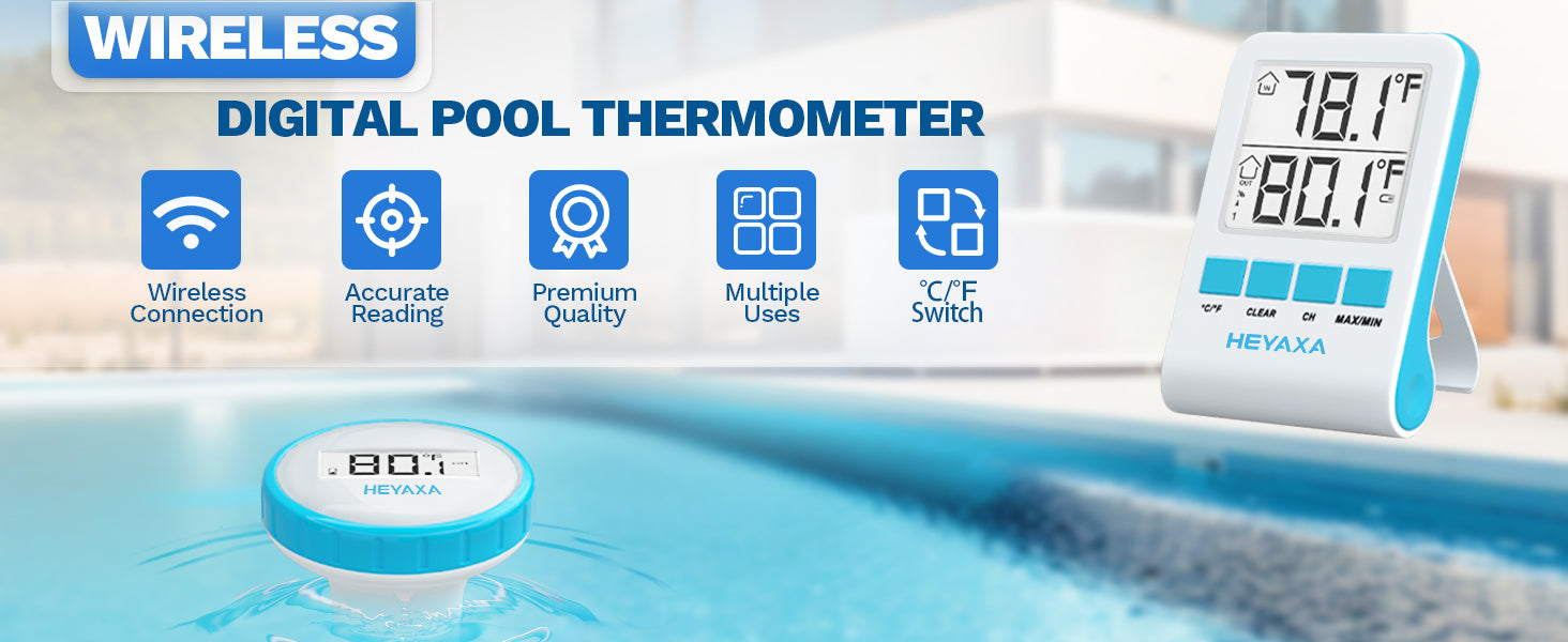 Heyaxa Wireless WiFi Pool Thermometer