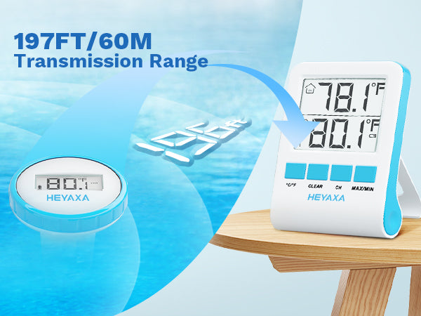 Monitor Your Pool Temperature Remotely with Wireless WiFi Thermometer –  Heyaxa