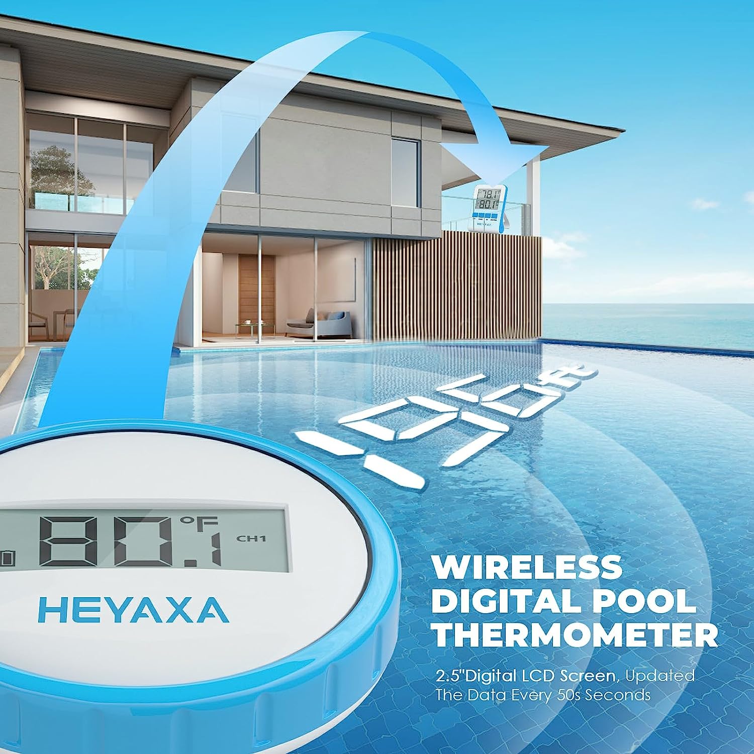 Heyaxa Wireless Pool Thermometer