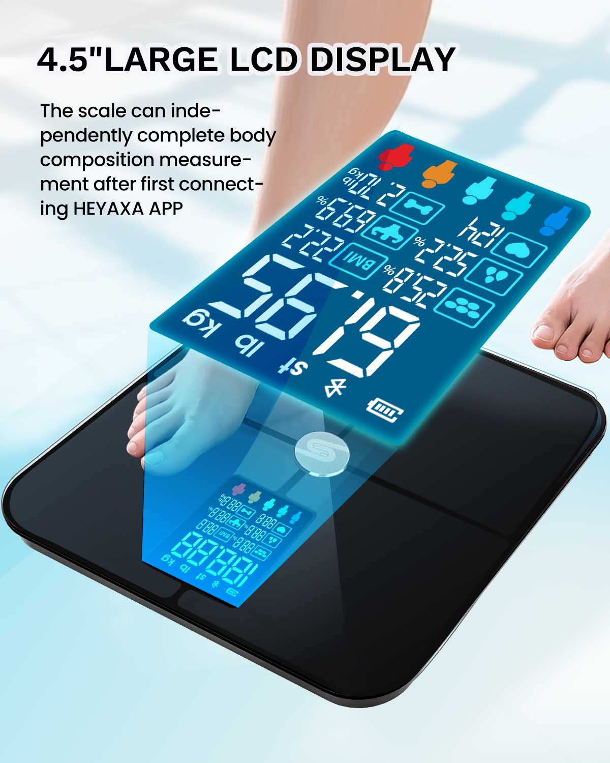 smart body scale large screen-Heyaxa